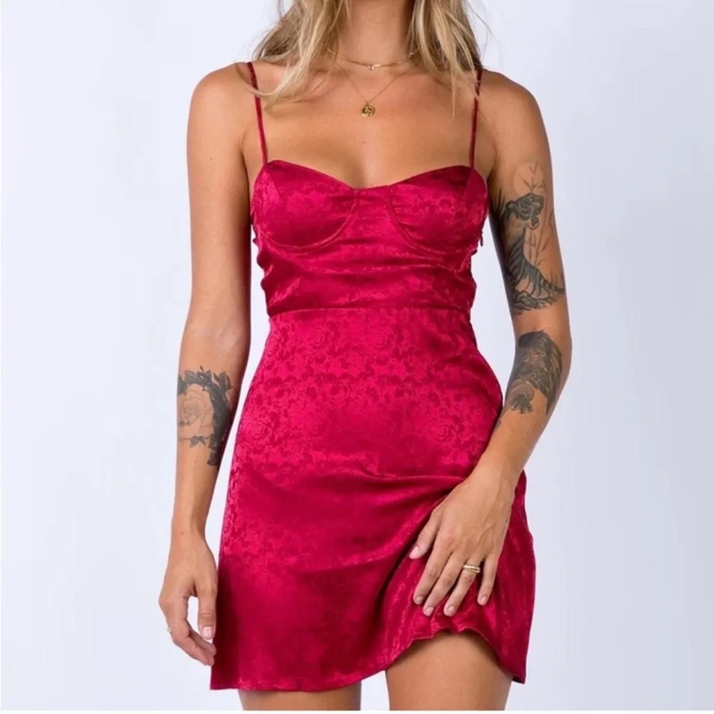 Princess Polly Diva Mini Satin Dress